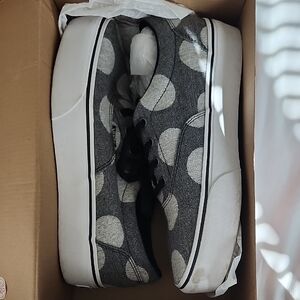 Vans Black and White Platform Sneakers